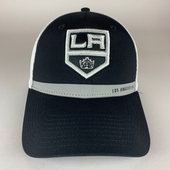 Los Angeles Kings NHL Black White Fanatics Snapback Trucker Hat - Picture 2 of 5